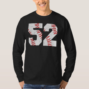 52 Birthday Baseball Theme Bday Party Celebration T-Shirt