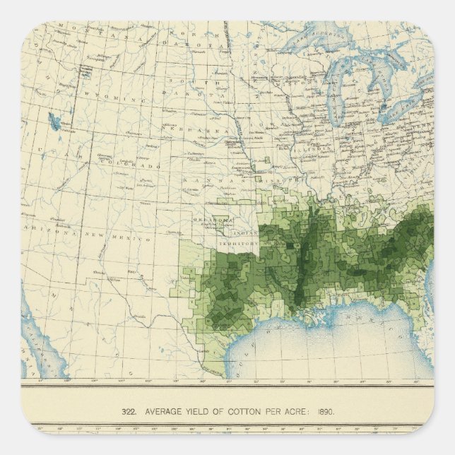 52 Cotton 1890 Square Sticker (Front)