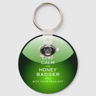 [52] Keep Calm or Honey Badger… Key Ring