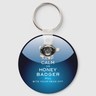 [52] Keep Calm or Honey Badger… Key Ring