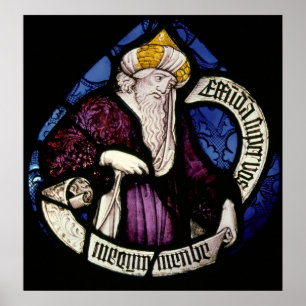 52:Roundel of the prophet Ezekiel, 15th century Poster