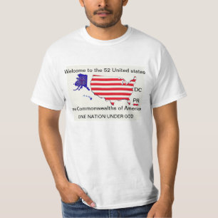 52 STATES UNDER GOD t-shirt