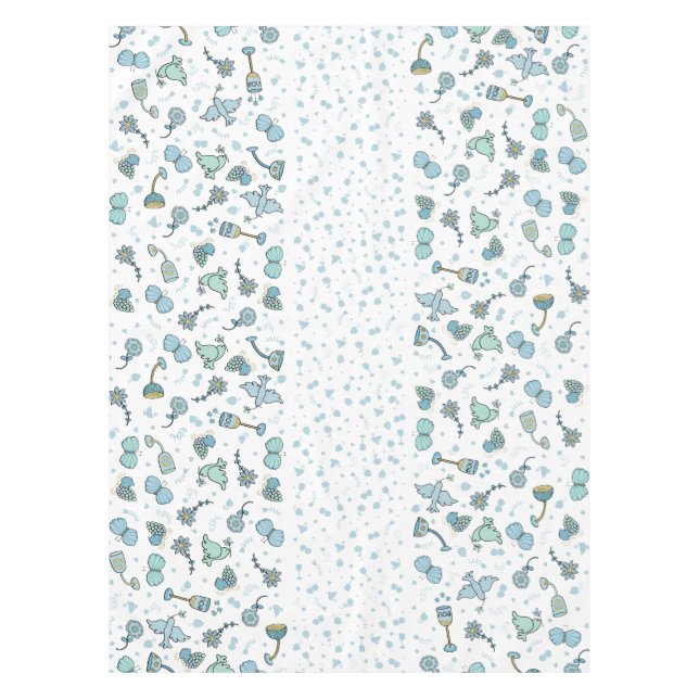 52 x 70" Passover Whimsical Seder Tablecloth (Front)