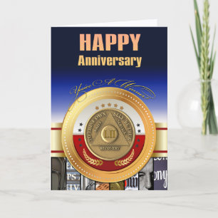52 Year AA Anniversary Coin You're A Winner Award Card