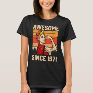 52 Year Old Awesome Since 1971 52nd Birthday Women T-Shirt