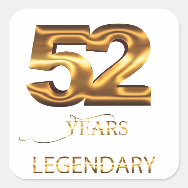 52 years legendary sticker (Front)