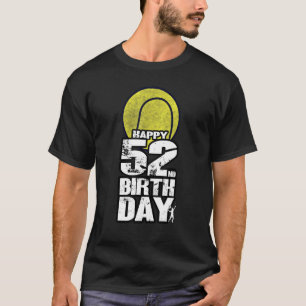 52 Years Old Vintage Tennis 52nd Birthday T-Shirt