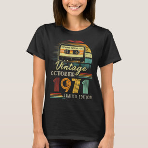 52nd Birthday Decorations For Women Men October 1 T-Shirt