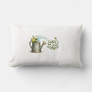 52nd Birthday Gardening Throw Pillow Plant Lover