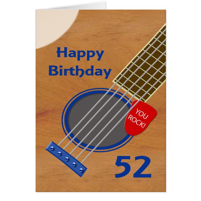 52nd Birthday Guitar Player Birthday (Front)