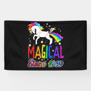 52nd Birthday Magical Farting Unicorn Rainbow 196 Banner