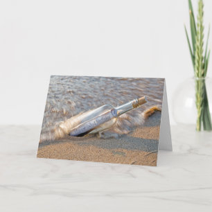 52nd birthday message in a bottle card
