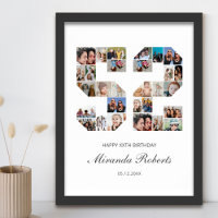52nd Birthday Number 52 Custom Photo Collage