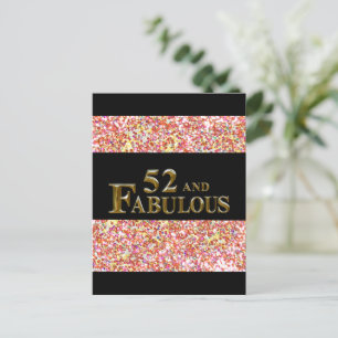 52nd Birthday  Postcard