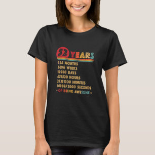 52nd Birthday Vintage 52 Years Of Being Awesome Bo T-Shirt