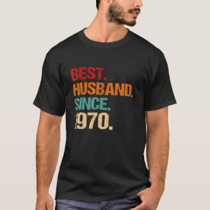 52nd Wedding Anniversary Best Husband Since 1970 F T-Shirt