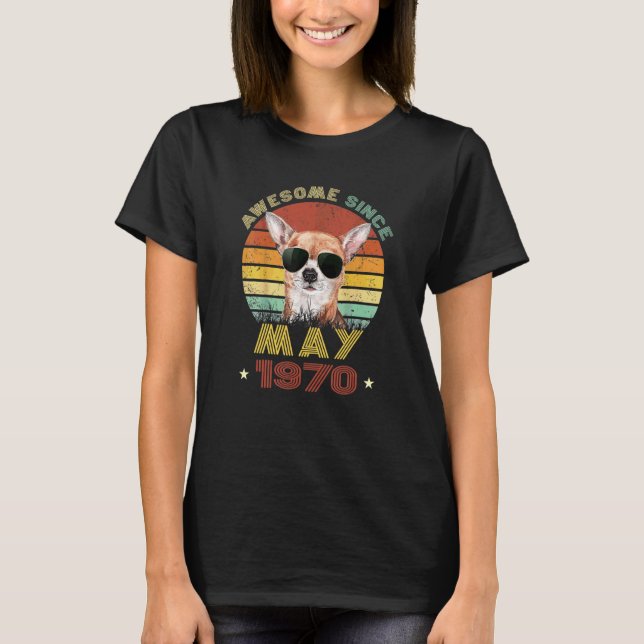 52th Birthday Love Chihuahua Dogs 52 Years Since M T-Shirt (Front)