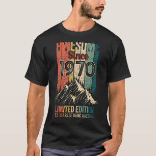 53 Birthday Awesome Since 1970 Vintage T-Shirt
