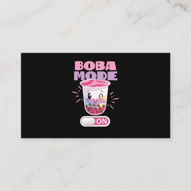 53.Boba Tea Boba Mode On Business Card (Front)