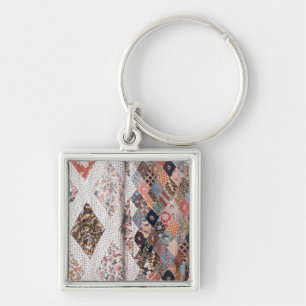 53:Detail of a patchwork quilt made by Mrs Key Ring