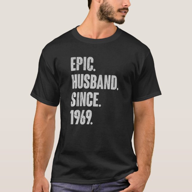 53 Wedding Anniversary For Him  Epic Husband Since T-Shirt (Front)