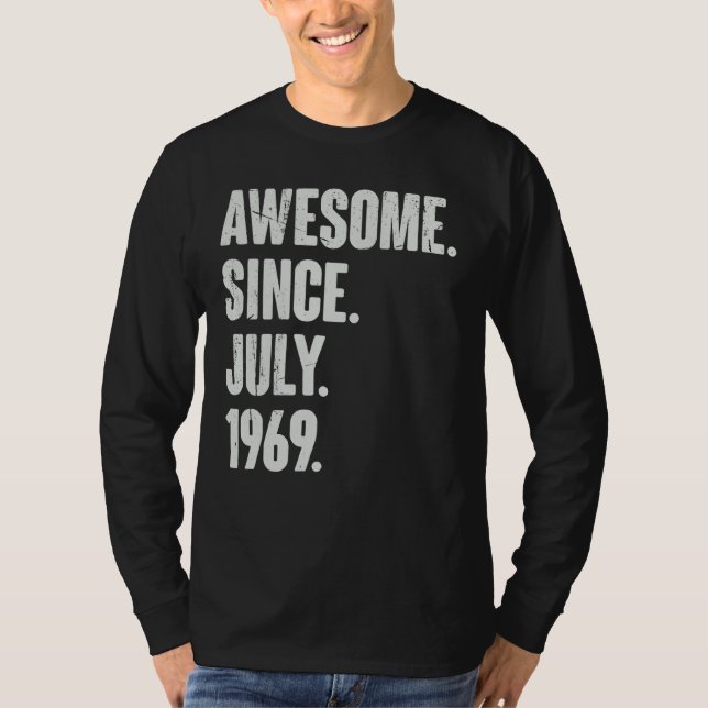 53 Year Old  53rd Birthday  Awesome Since July 196 T-Shirt (Front)