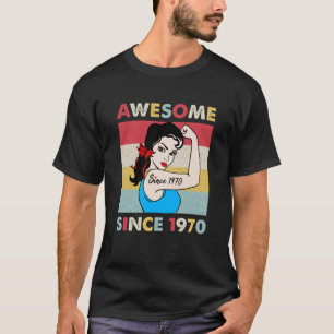 53 Year Old Awesome Since 1970  53rd Birthday T-Shirt
