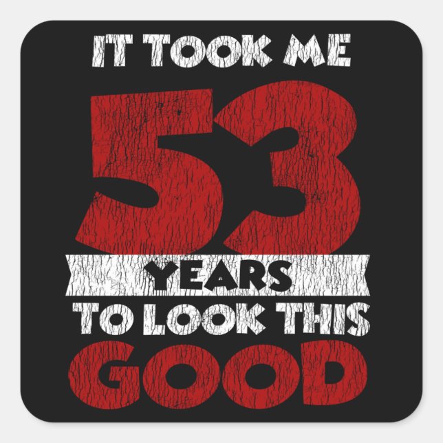 53 Year Old Bday Took Me Look Good 53rd Birthday Square Sticker (Front)