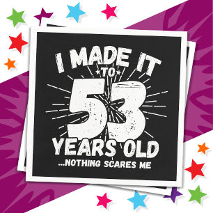 53 Year Old Sarcastic Meme Funny 53rd Birthday Napkin