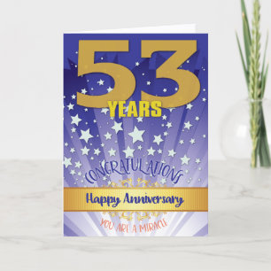 53 Year Recovery Anniversary Bold Numeral Card