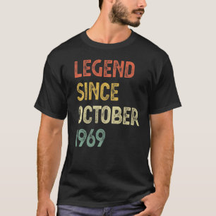 53 Years Old Legend Since October 1969 Men Women T-Shirt
