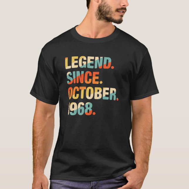 53rd Birthday  53 Year Old Legend Since October 19 T-Shirt (Front)