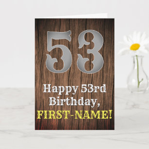 53rd Birthday: Country Western Inspired Look, Name Card