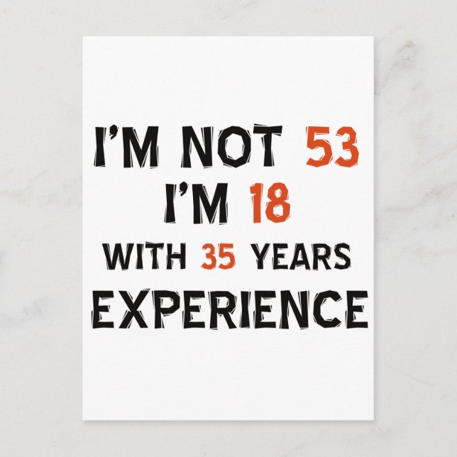 53rd birthday designs postcard (Front)