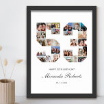 53rd Birthday Number 53 Custom Photo Collage Poster<br><div class="desc">Celebrate 53rd birthday with this personalised number 53 photo collage poster. This customisable gift is also perfect for wedding anniversary. It's a great way to display precious memories from your wedding and married life. The poster features a collage of photos capturing those special moments, and it can be customised with...</div>