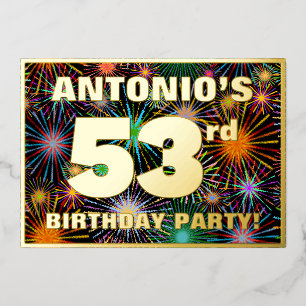 53rd Birthday Party — Fun, Colourful Fireworks Loo