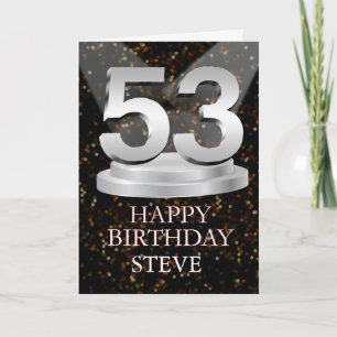 53rd Birthday Spotlights Add A Name Card