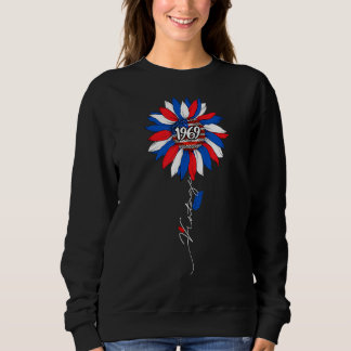 53rd Birthday  Sunflower Born In 1969 53 Years Old Sweatshirt