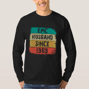 53rd Wedding Anniversary Epic Husband Since 1969 T-Shirt