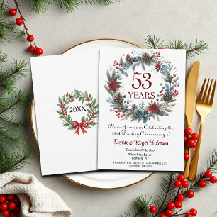 53rd Wedding Anniversary Winter Invitation