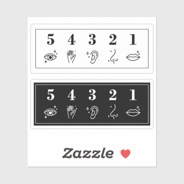 54321 Grounding Technique Anxiety Mental Health (Sheet)