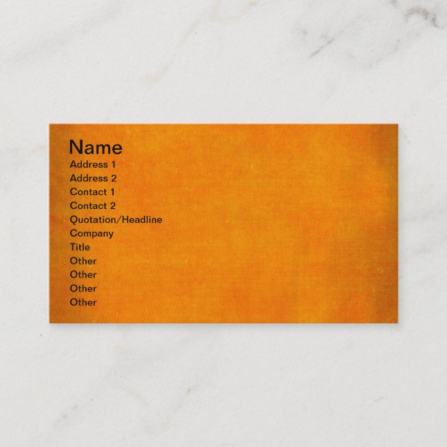 5451_sports ORANGE POPSICLE TEXTURE BACKGROUND TEM Business Card (Front)