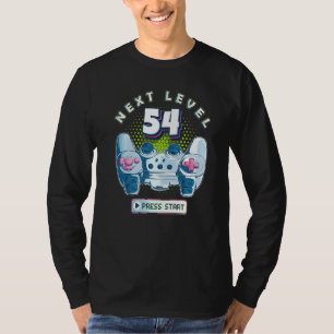 54 Birthday Gamer Next Level 54 Gaming Controller  T-Shirt