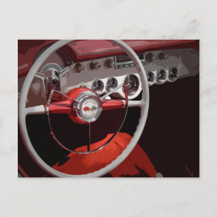 '54 Corvette Interior Postcard