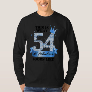 54 & Fabulous I Blue White Party Group Candid Phot T-Shirt