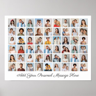 54 Photo Collage Add Your Own Greeting Poster