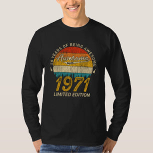 54 Year Old 1971 Retro Awesome 54th Birthday Gift T-Shirt