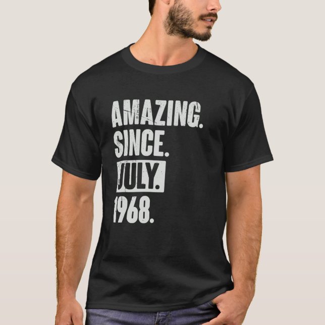 54 Year Old 54th Birthday   Amazing Since July 196 T-Shirt (Front)