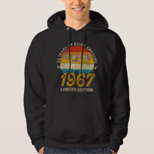 54 Year Old Bday 1967 Awesome Since 54th Birthday Hoodie