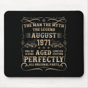 54 Year Old Birthday Gifts For Men August 1971 54t Mouse Pad